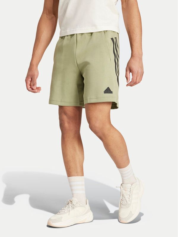 adidas adidas Sportske kratke hlače Future Icons 3-Stripes IW8540 Zelena Regular Fit