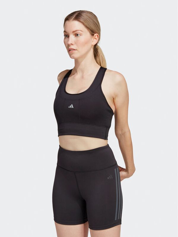 adidas adidas Sportski grudnjak Medium-Support Running Pocket IC8003 Crna