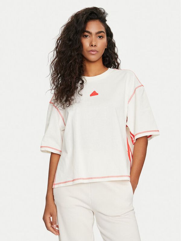 adidas adidas T-shirt Dance IS0874 Bijela Loose Fit