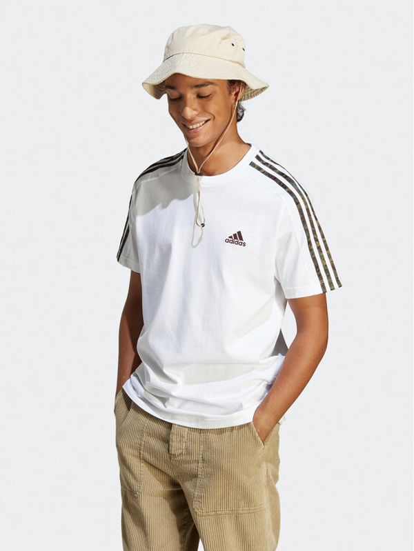 adidas adidas T-shirt Essentials Single Jersey 3-Stripes T-Shirt IC9343 Bijela Regular Fit