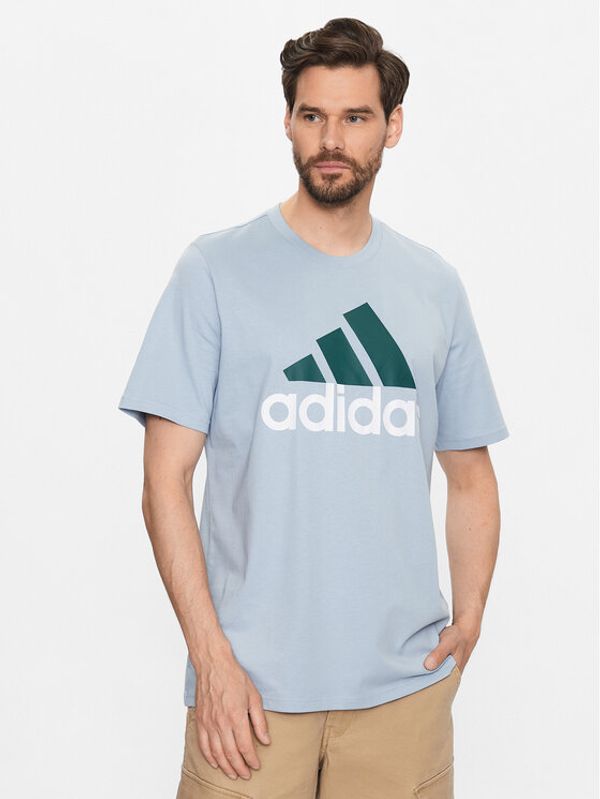 adidas adidas T-shirt Essentials Single Jersey Big Logo T-Shirt IJ8576 Plava Regular Fit