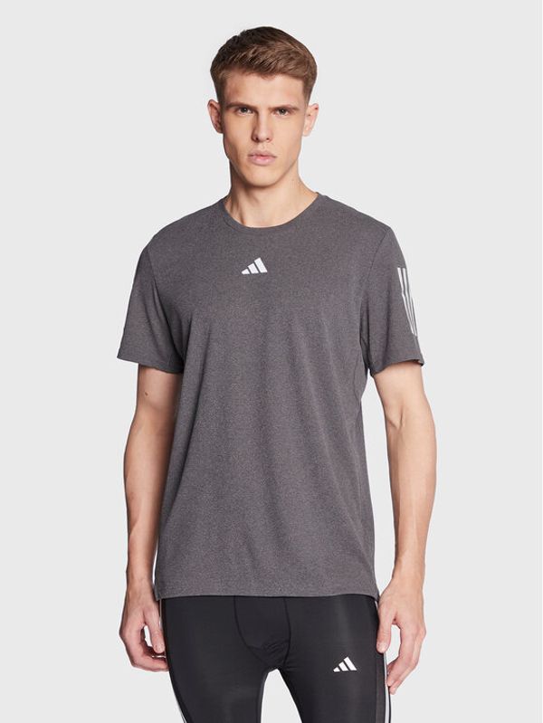 adidas adidas Tehnička majica Own The Run HR6617 Siva Regular Fit