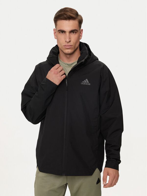adidas adidas Vodootporna jakna Terrex Traveer RAIN.RDY HG6016 Crna Relaxed Fit