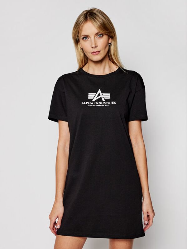 Alpha Industries Alpha Industries Haljina za svaki dan Basic T Long Wmn 116055 Crna Regular Fit