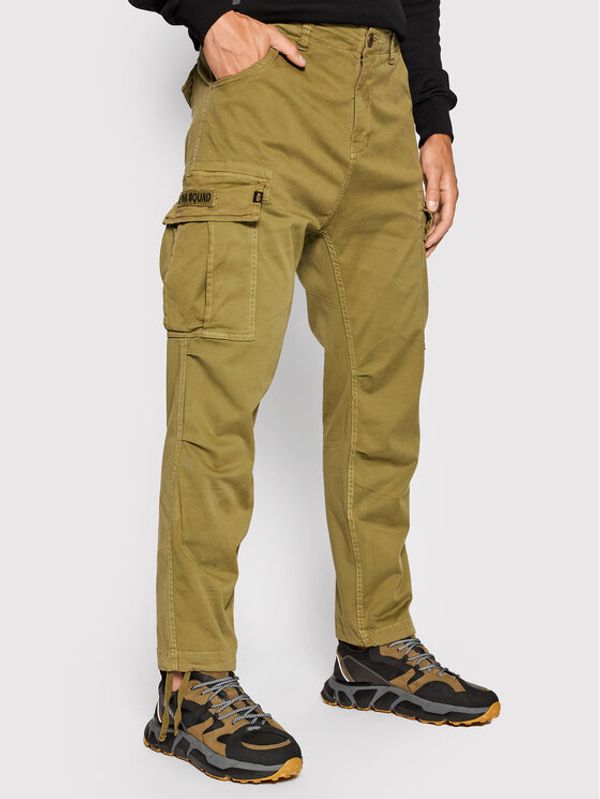 Alpha Industries Alpha Industries Hlače Squad 188202 Zelena Regular Fit
