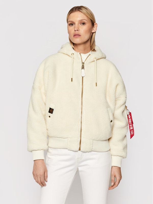 Alpha Industries Alpha Industries Prijelazna jakna Ma-1 Os Hooded Teddy 118002 Bijela Regular Fit