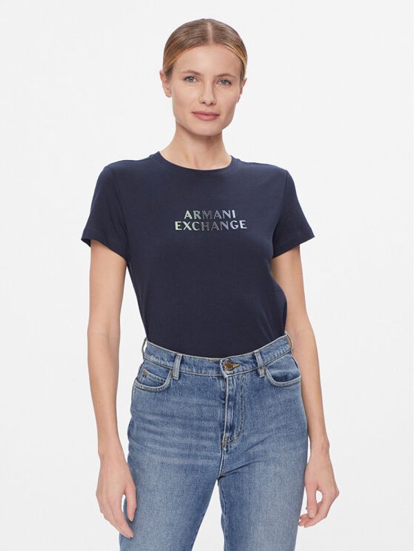 Armani Exchange Armani Exchange T-shirt 3DYT14 YJDGZ 1593 Tamnoplava Regular Fit