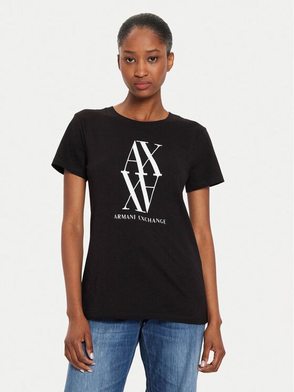 Armani Exchange Armani Exchange T-shirt 6DYT04 YJG3Z 1200 Crna Regular Fit
