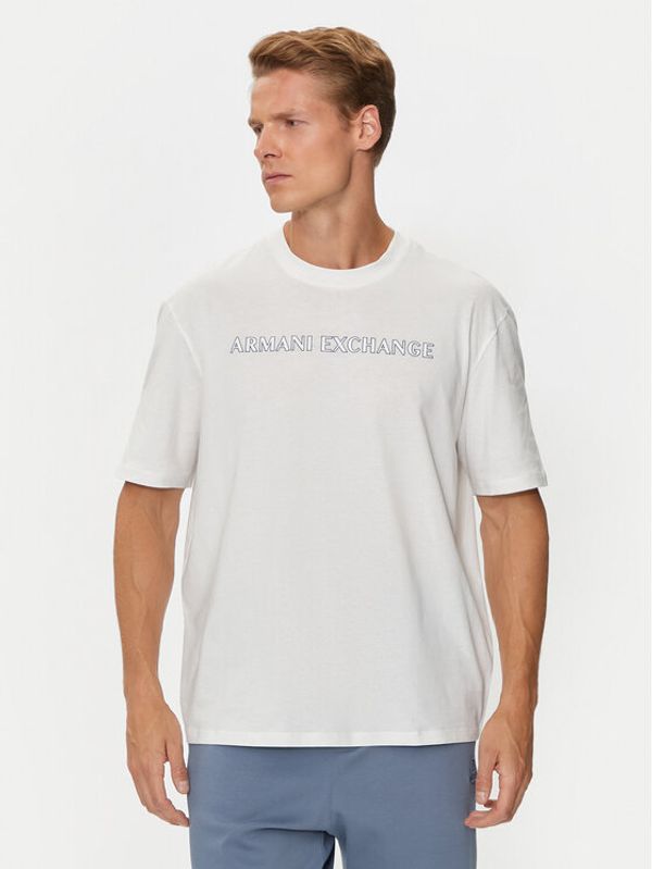 Armani Exchange Armani Exchange T-shirt 6DZTBD ZJ3VZ 1116 Bijela Regular Fit