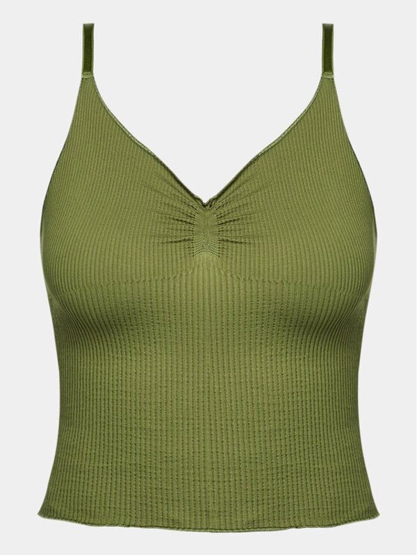 BDG Urban Outfitters BDG Urban Outfitters Top Elsie Seamless Cami 77103315 Kaki Slim Fit