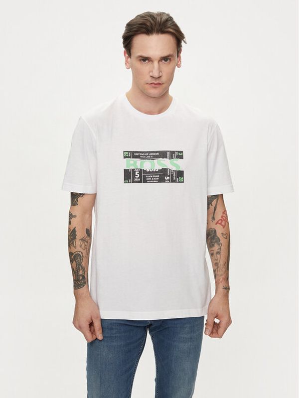 Boss Boss T-shirt Bossticket 50515829 Bijela Regular Fit
