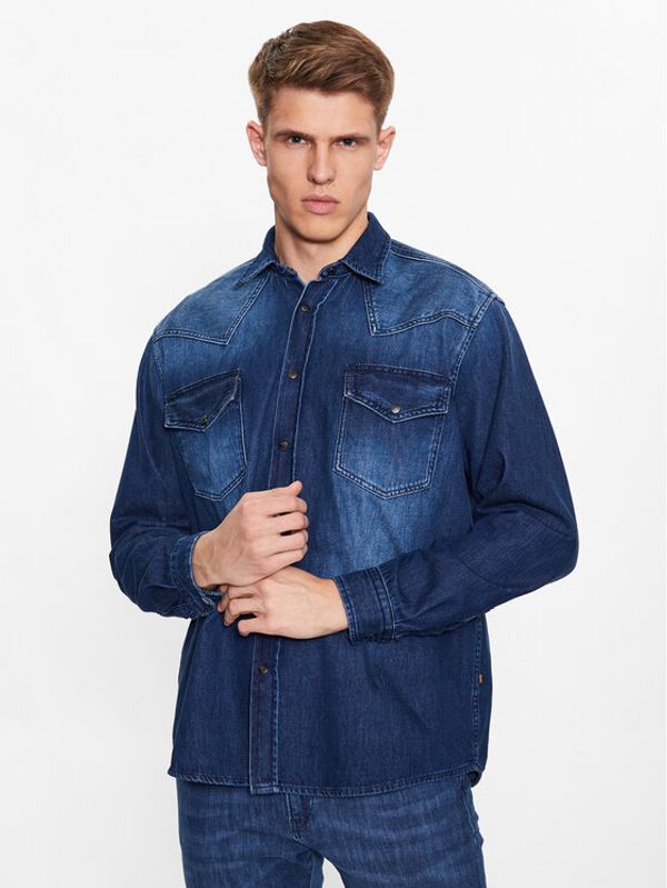 Boss Boss traper košulja 50489489 Tamnoplava Relaxed Fit