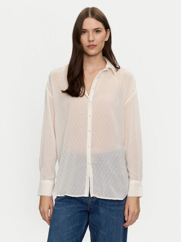 Brave Soul Brave Soul Košulja LSH-272DOBBIECRE Écru Regular Fit