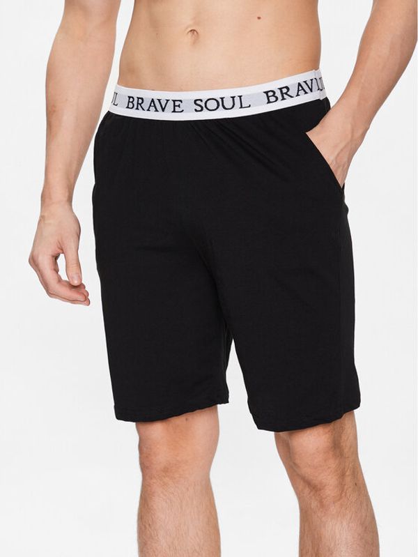 Brave Soul Brave Soul Kratke pidžama hlače MLWB-149KEV Crna Regular Fit