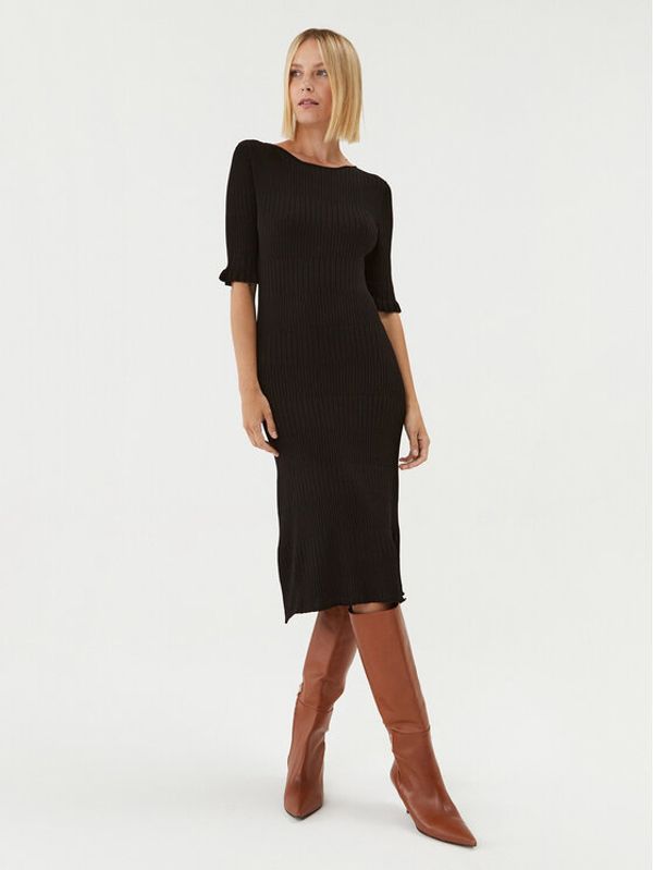 Bruuns Bazaar Bruuns Bazaar Džemper haljina Rivers Ilene BBW3566 Crna Slim Fit
