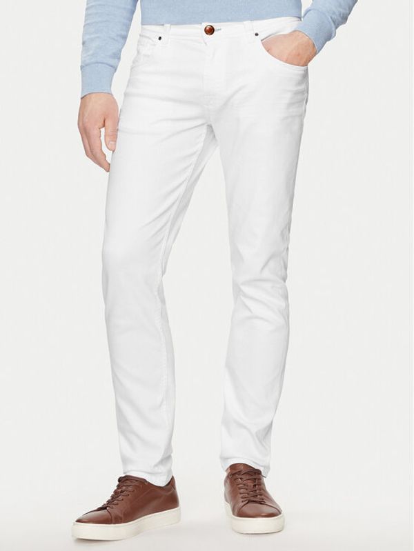 Bugatti Bugatti Traperice 3108D 56696A Bijela Slim Fit
