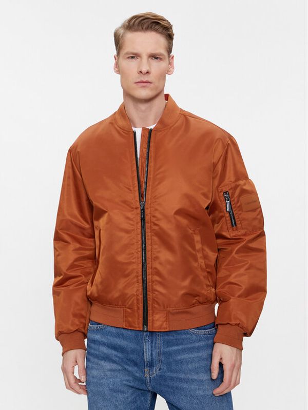 Calvin Klein Calvin Klein Bomber Recycled Sateen Hero Bomber K10K109907 Smeđa Regular Fit