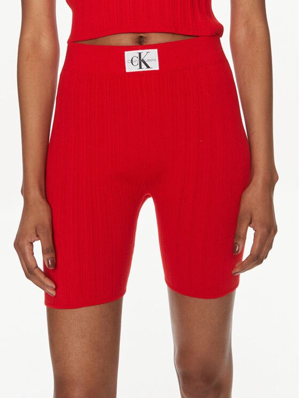 Calvin Klein Jeans Calvin Klein Jeans Biciklističke hlače Label J20J223138 Crvena Slim Fit