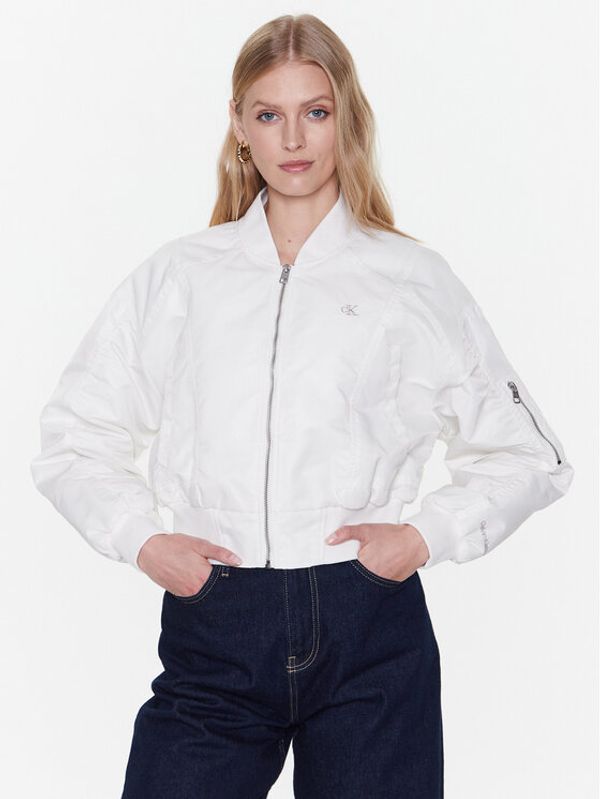 Calvin Klein Jeans Calvin Klein Jeans Bomber J20J220343 Bijela Relaxed Fit
