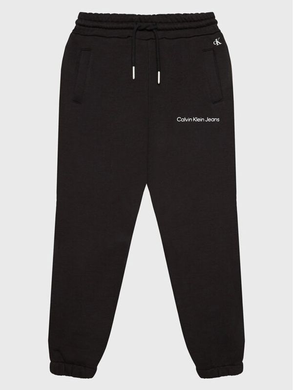 Calvin Klein Jeans Calvin Klein Jeans Donji dio trenerke Logo IG0IG01509 Crna Relaxed Fit