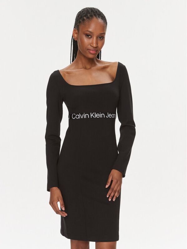 Calvin Klein Jeans Calvin Klein Jeans Haljina za svaki dan J20J221989 Crna Slim Fit