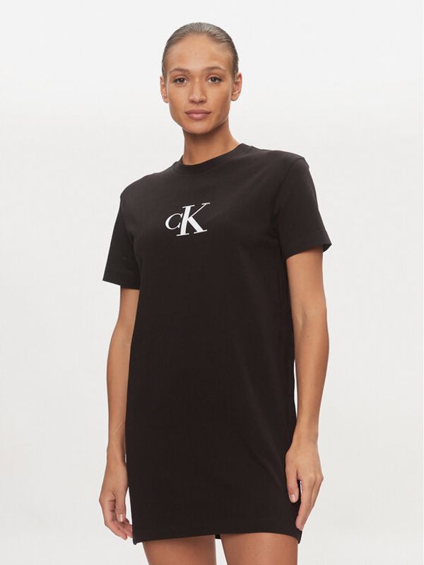 Calvin Klein Jeans Calvin Klein Jeans Haljina za svaki dan Satin J20J223434 Crna Regular Fit