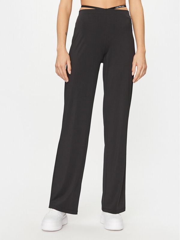 Calvin Klein Jeans Calvin Klein Jeans Hlače J20J221919 Crna Straight Fit