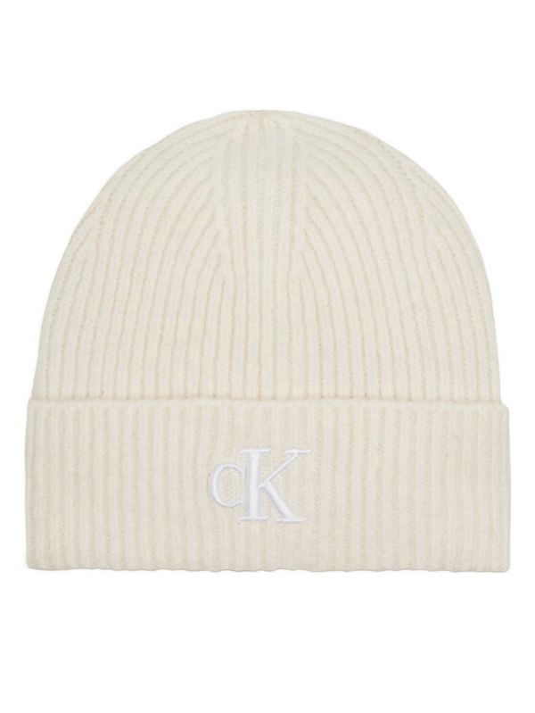 Calvin Klein Jeans Calvin Klein Jeans Kapa Thick Embroidery Beanie K60K612321 Écru