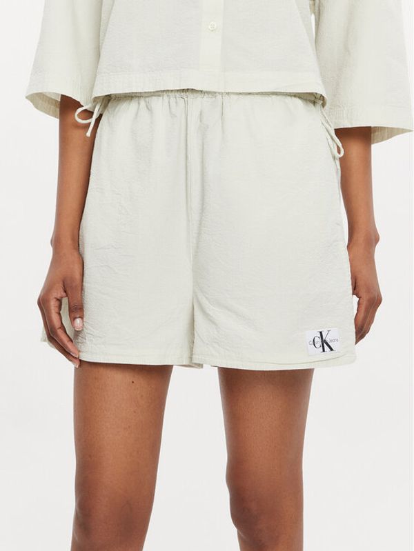 Calvin Klein Jeans Calvin Klein Jeans Kratke hlače J20J223424 Écru Regular Fit