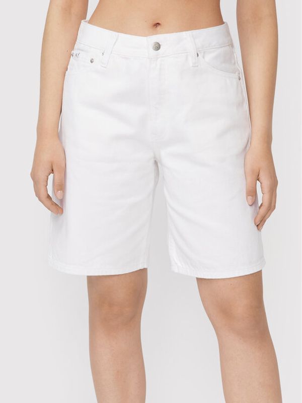 Calvin Klein Jeans Calvin Klein Jeans Kratke traperice J20J218808 Bijela Straight Fit