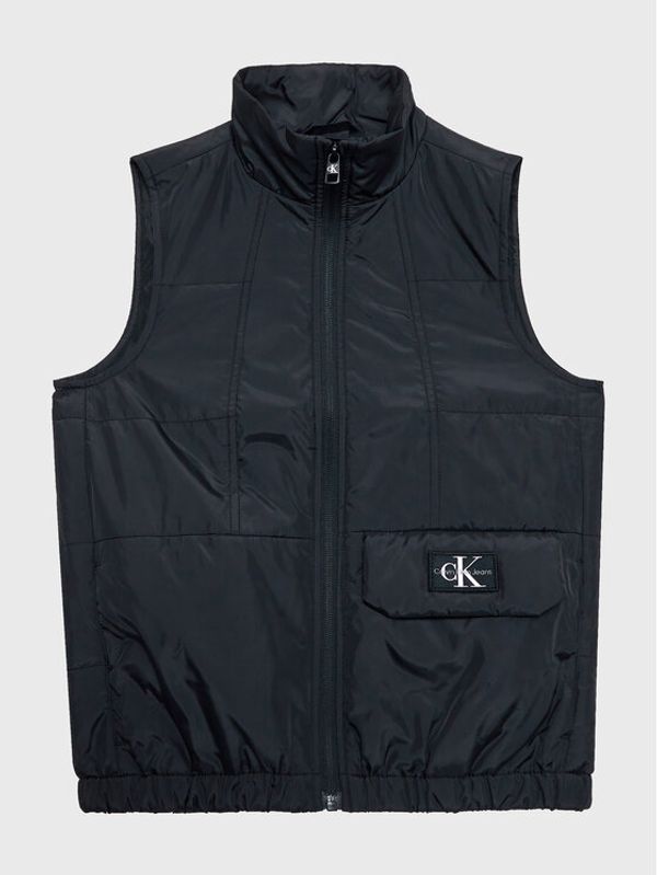 Calvin Klein Jeans Calvin Klein Jeans Prsluk Badge Vest IB0IB01655 Crna Regular Fit