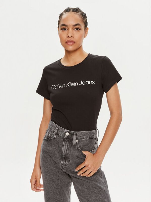 Calvin Klein Jeans Calvin Klein Jeans Set 2 majice J20J220161 Crna Slim Fit
