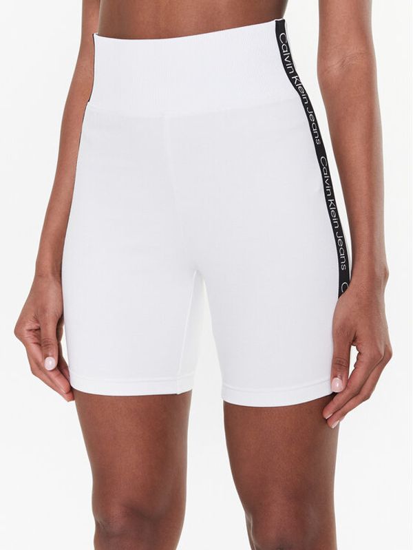 Calvin Klein Jeans Calvin Klein Jeans Sportske kratke hlače J20J220683 Bijela Slim Fit