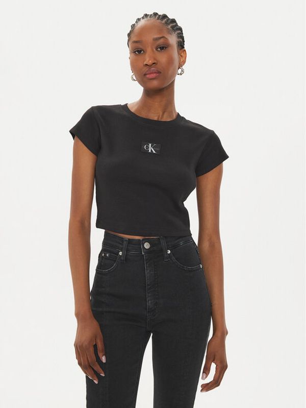 Calvin Klein Jeans Calvin Klein Jeans T-shirt Baby J20J223552 Crna Slim Fit