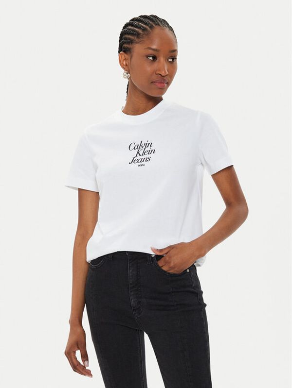 Calvin Klein Jeans Calvin Klein Jeans T-shirt Front Graphic J20J224890 Bijela Regular Fit