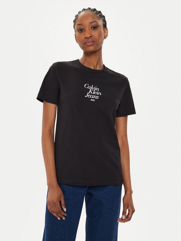 Calvin Klein Jeans Calvin Klein Jeans T-shirt Front Graphic J20J224890 Crna Regular Fit