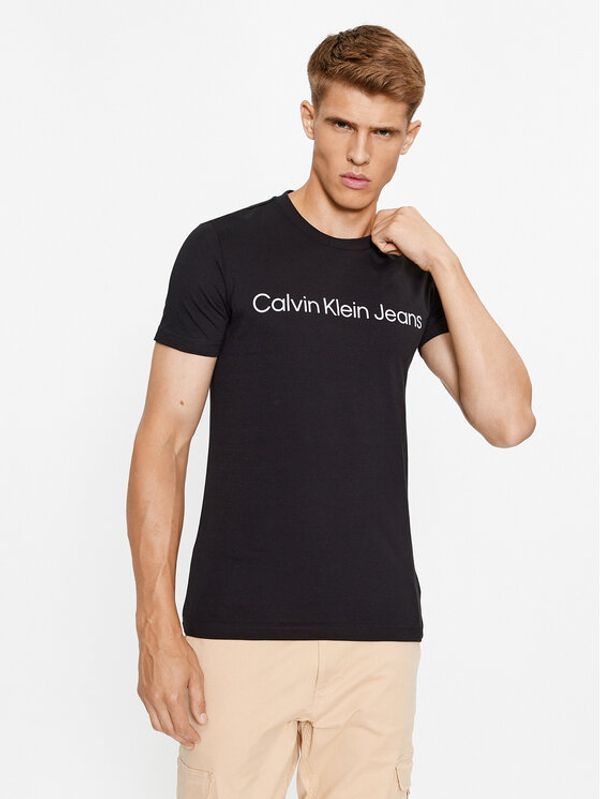 Calvin Klein Jeans Calvin Klein Jeans T-shirt J30J322552 Crna Slim Fit