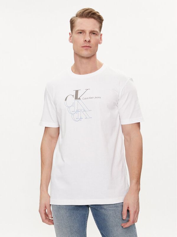 Calvin Klein Jeans Calvin Klein Jeans T-shirt Monogram Echo J30J325352 Bijela Regular Fit