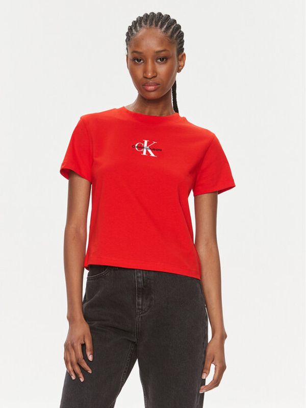 Calvin Klein Jeans Calvin Klein Jeans T-shirt Monologo Baby Tee J20J223113 Crvena Slim Fit