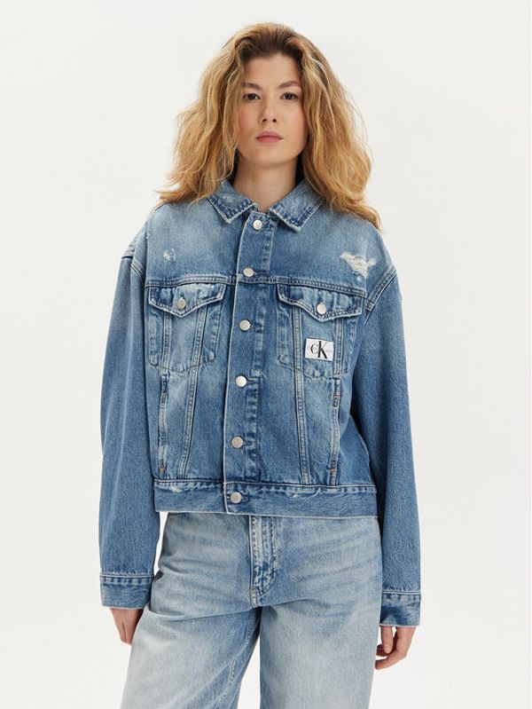 Calvin Klein Jeans Calvin Klein Jeans Traper jakna J20J222787 Plava Boxy Fit