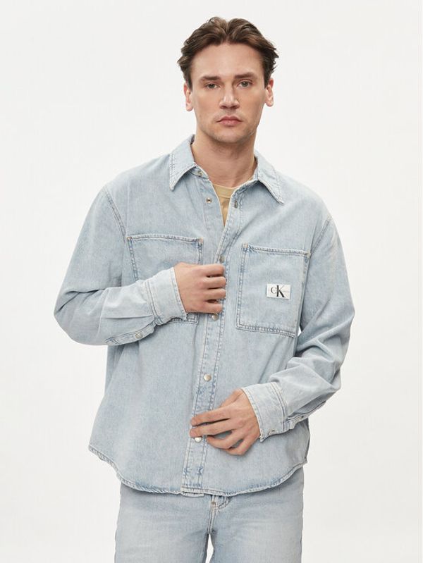 Calvin Klein Jeans Calvin Klein Jeans traper košulja Linear J30J324894 Svijetloplava Regular Fit