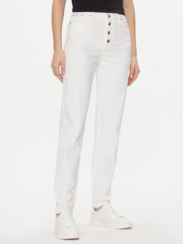 Calvin Klein Jeans Calvin Klein Jeans Traperice J20J222765 Bijela Mom Fit