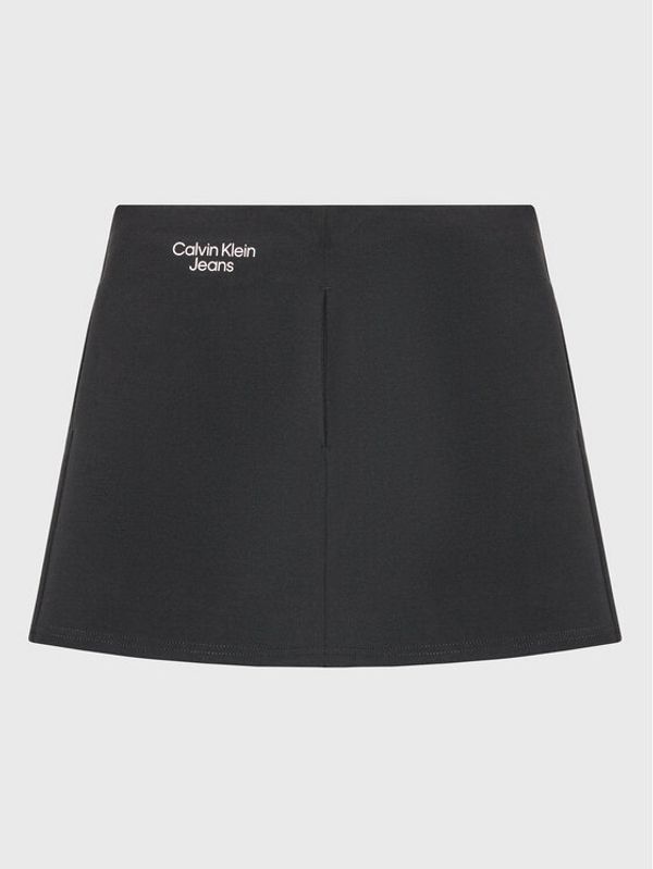 Calvin Klein Jeans Calvin Klein Jeans Trapez suknja Stack Logo IG0IG01998 Crna Regular Fit