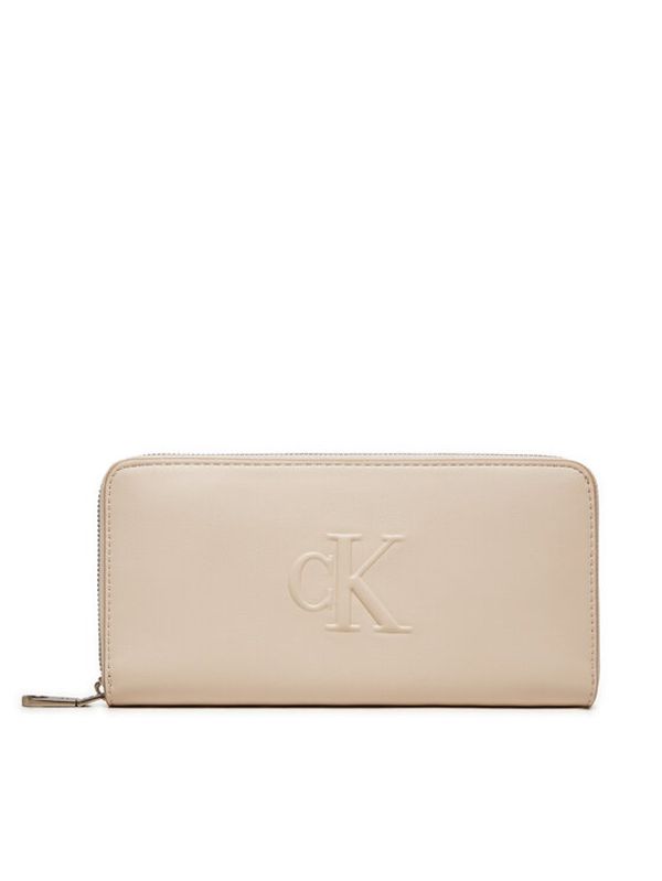 Calvin Klein Jeans Calvin Klein Jeans Veliki ženski novčanik Sculpted Zip K60K612743 Écru