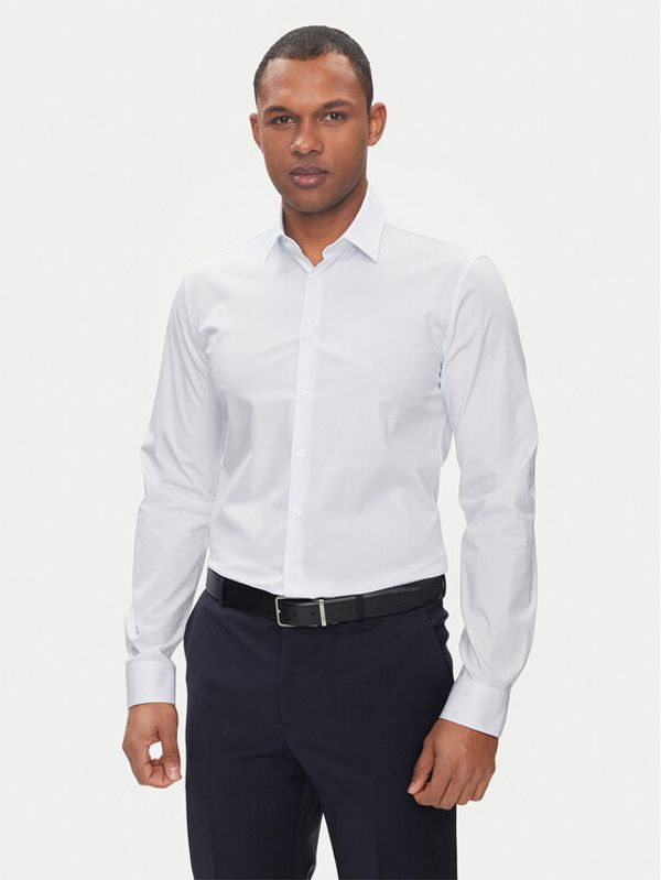Calvin Klein Calvin Klein Košulja Geometric Print K10K112609 Bijela Slim Fit