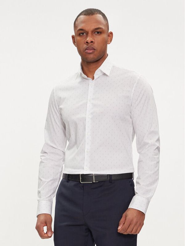 Calvin Klein Calvin Klein Košulja Leaf Print K10K112593 Bijela Slim Fit