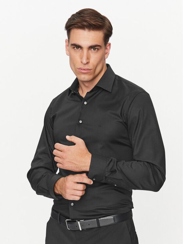 Calvin Klein Calvin Klein Košulja Twill K10K113057 Crna Slim Fit