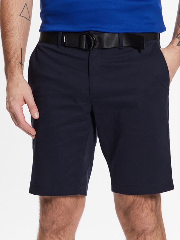 Calvin Klein Calvin Klein Kratke hlače Modern Twill K10K111788 Tamnoplava Slim Fit