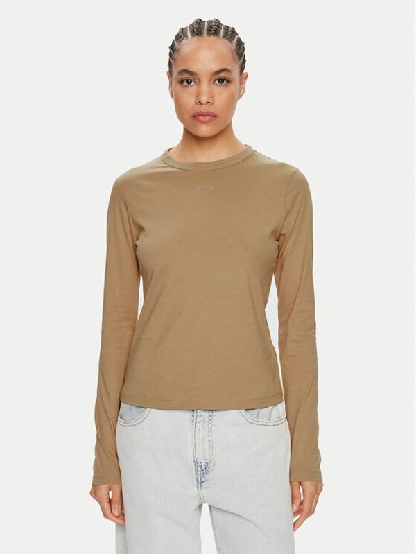 Calvin Klein Calvin Klein Majica Nano Logo K20K207572 Bež Regular Fit