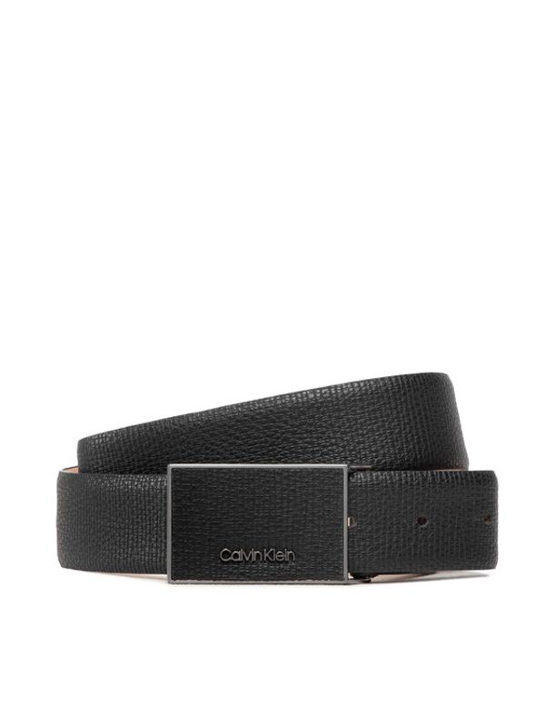 Calvin Klein Calvin Klein Muški remen Leather Inlay Plaque Pal 35Mm K50K509766 Crna